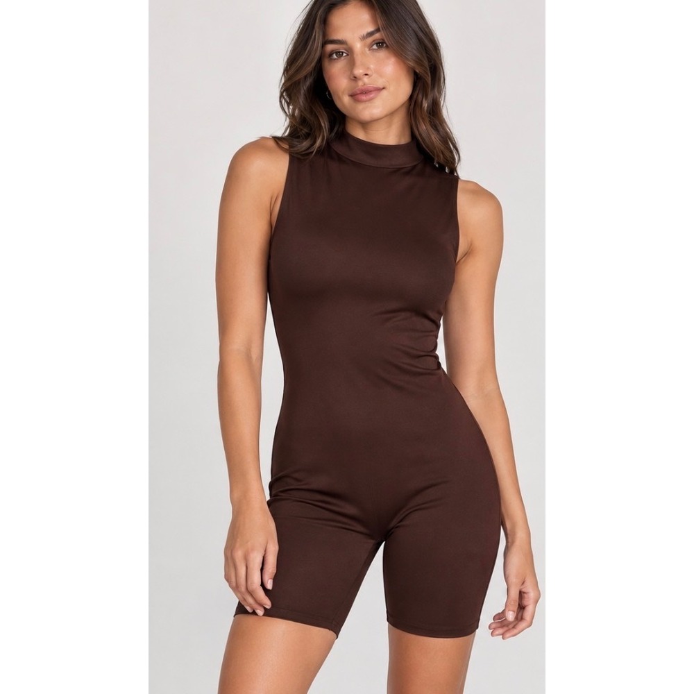 Skims All In one mock Neck Sleeveless Romper